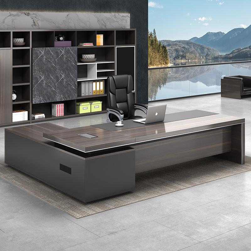 Xh Office Furniture - مجموعة مكتب وكرسي للمدير التنفيذي بتصميم