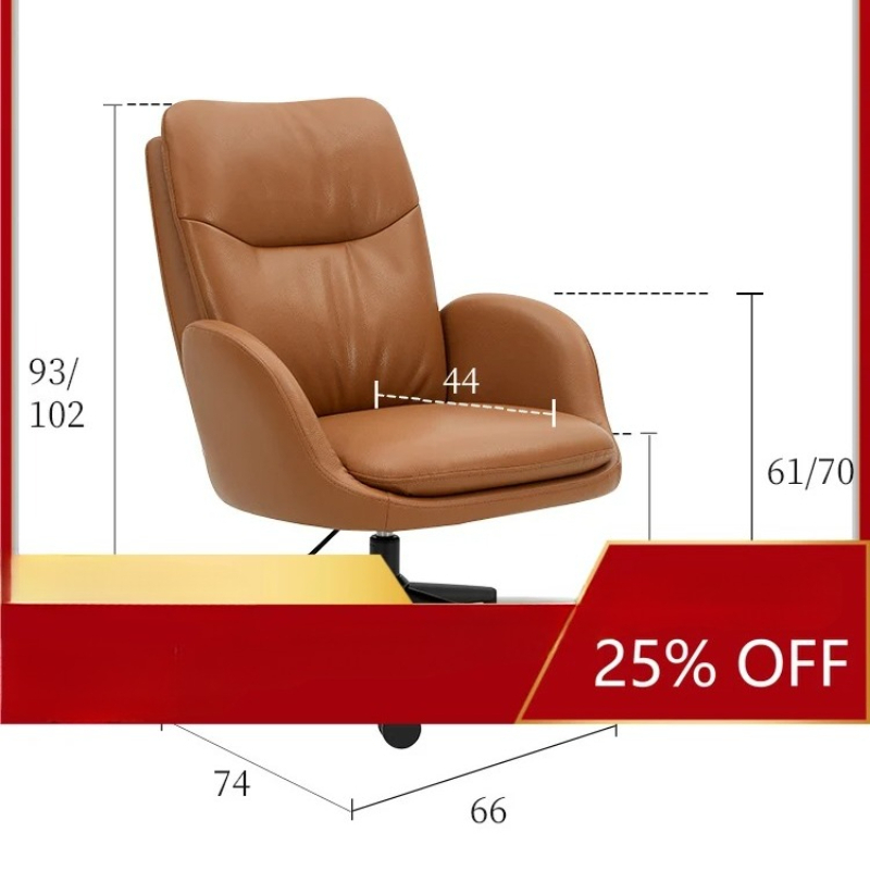 Office Furniture First - كرسي مكتب فردي بسيط من الجلد