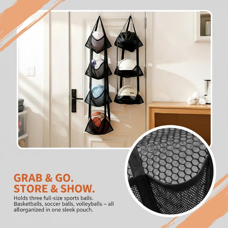 حقيبة شبكية لتخزين كرة السلة م - مراجعة Wall Organizer Pocket وسعره