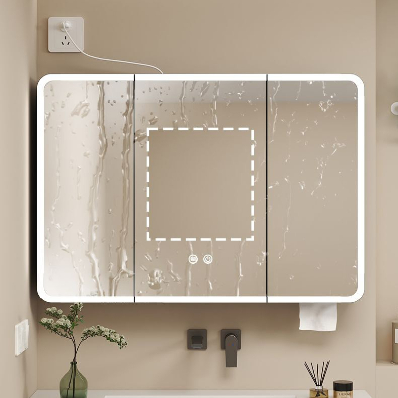 مرآة حمام ذكية LED مثبتة على ا - مراجعة Wall Organizer Pocket وسعره