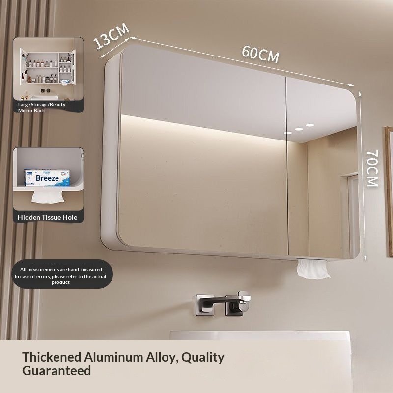 مرآة حمام ذكية LED مثبتة على ا - مراجعة Wall Organizer Pocket وسعره