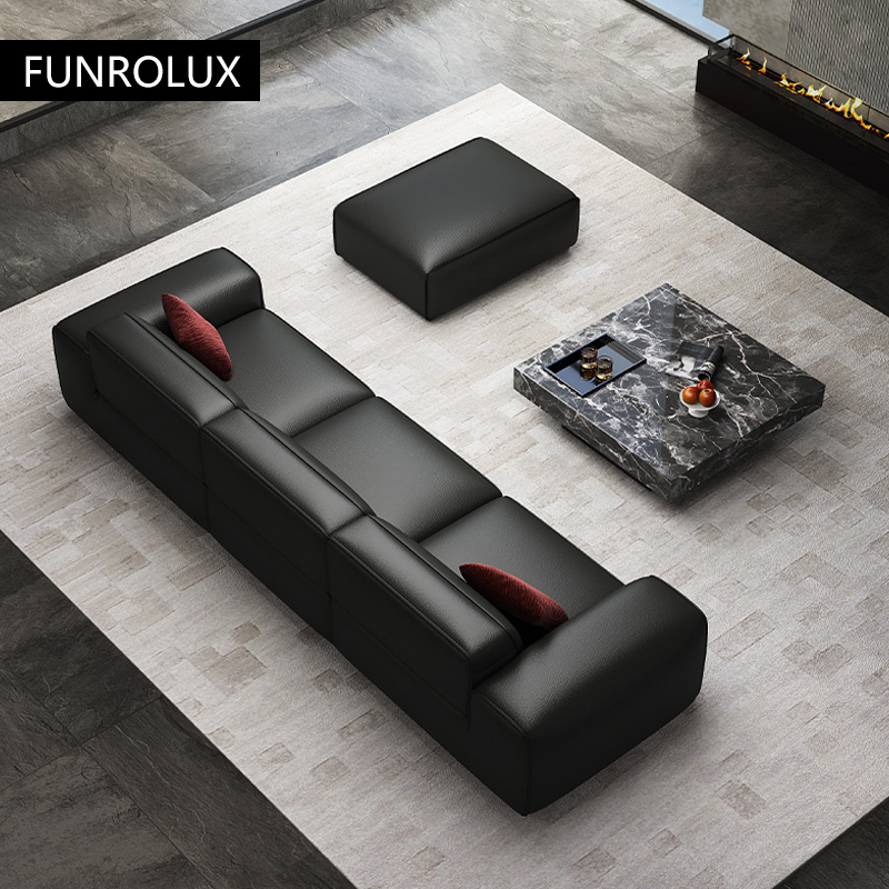أريكة كبيرة من جلد البقر الأسو - مراجعة Office Furniture First وسعره