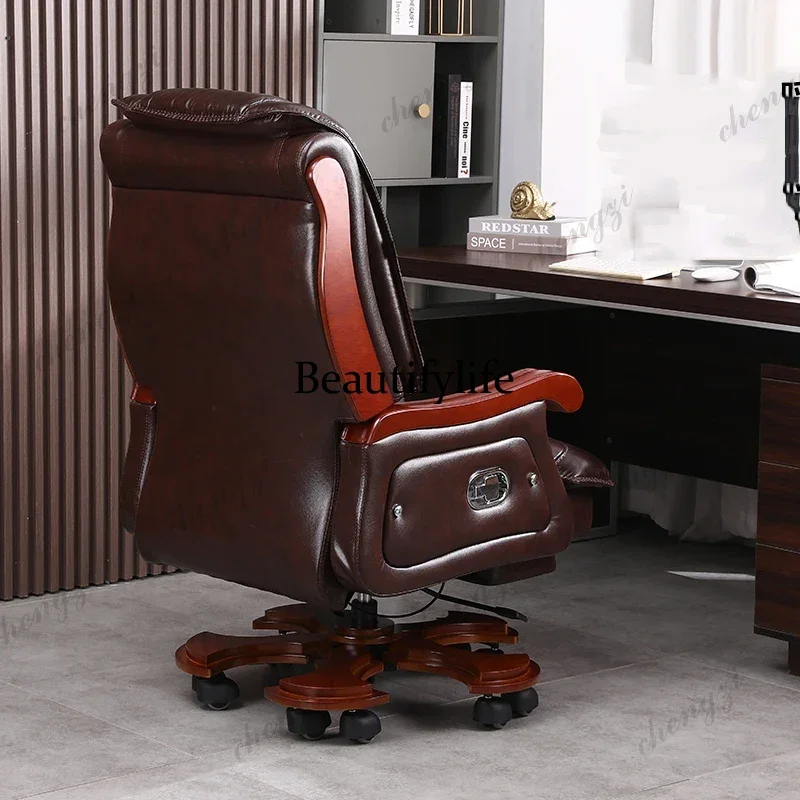 كرسي مكتب جلدي R134 من جلد الب - مراجعة Office Furniture First وسعره